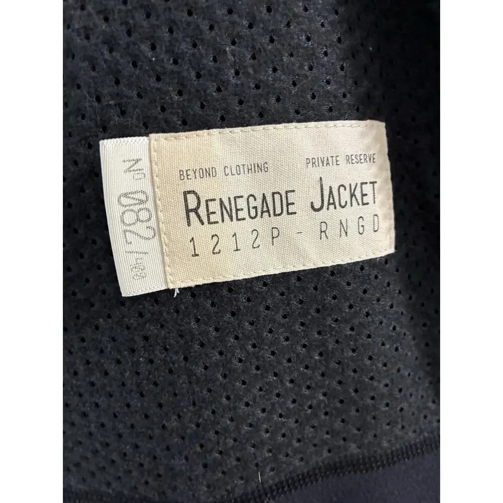 Beyond Clothing Private Reserve Renegade Jacket Mens Small Black Full Zip Hood